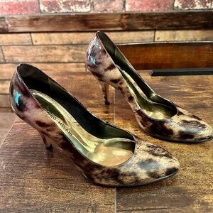 Antonio Melani patent leather leopard print heels size 6M